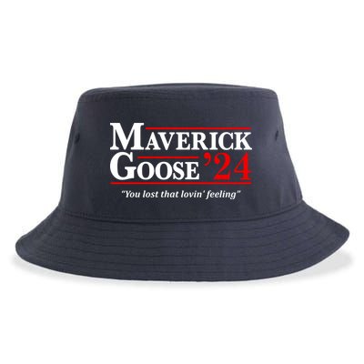 Maverick Goose 24 2024 Election Maverick For President USA Pilot 2024 Sustainable Bucket Hat
