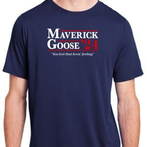 Maverick Goose 24 2024 Election Maverick For President USA Pilot 2024 Adult ChromaSoft Performance T-Shirt