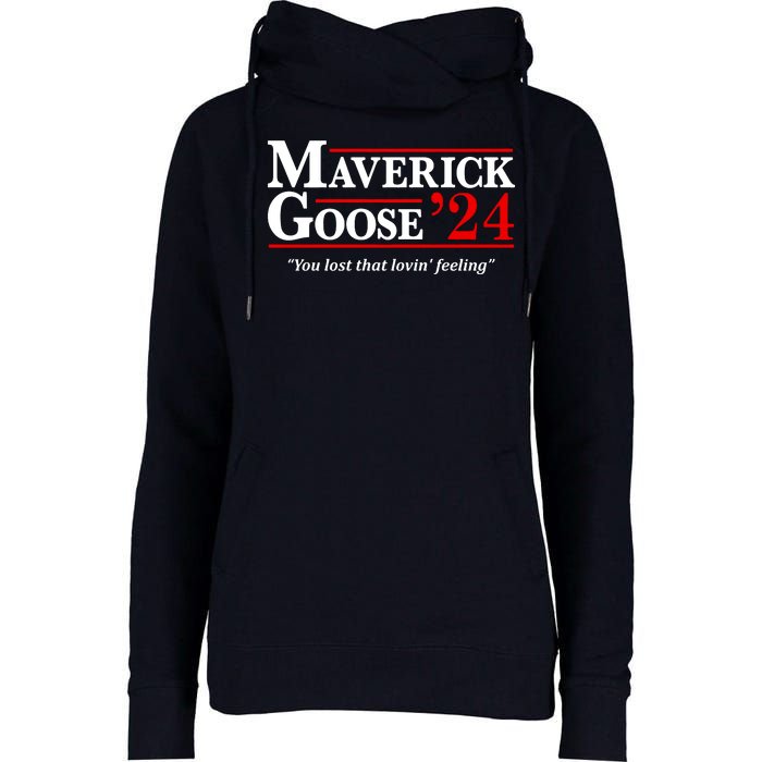 Maverick Goose 24 2024 Election Maverick For President USA Pilot 2024 Womens Funnel Neck Pullover Hood