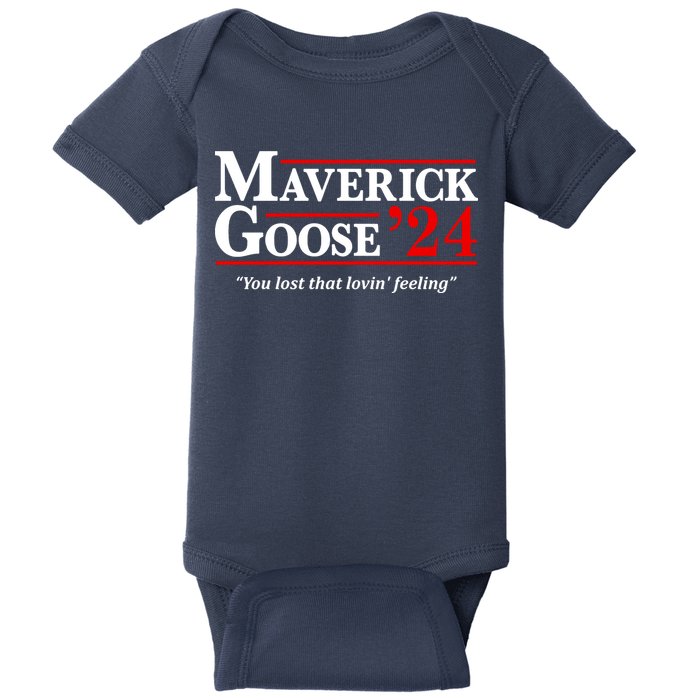 Maverick Goose 24 2024 Election Maverick For President USA Pilot 2024 Baby Bodysuit