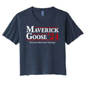 Maverick Goose 24 2024 Election Maverick For President USA Pilot 2024 Women's Crop Top Tee