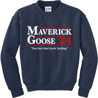 Maverick Goose 24 2024 Election Maverick For President USA Pilot 2024 Kids Sweatshirt