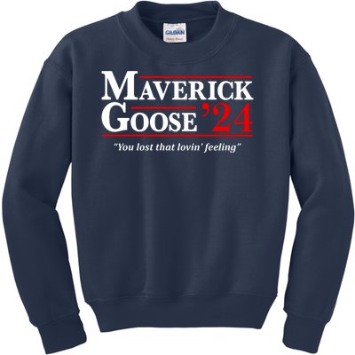 Maverick Goose 24 2024 Election Maverick For President USA Pilot 2024 Kids Sweatshirt