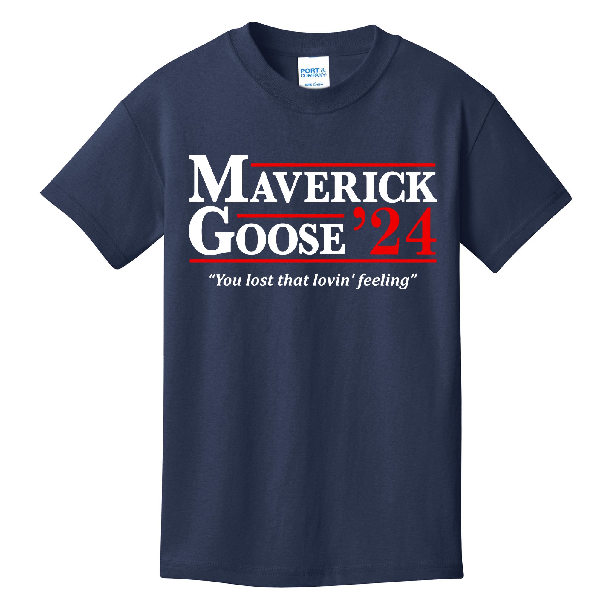 Maverick Goose 24 2024 Election Maverick For President USA Pilot 2024 Kids T-Shirt