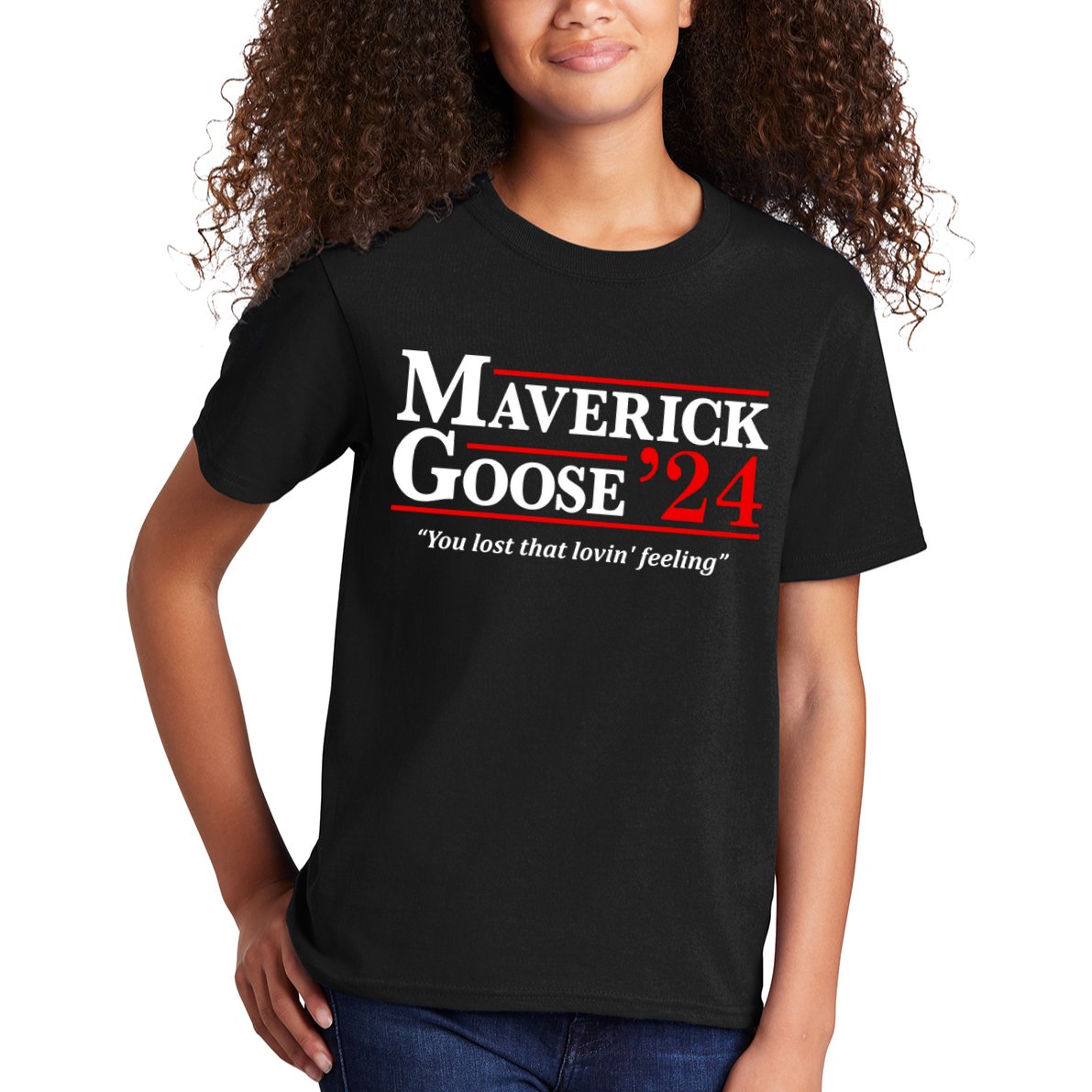 Maverick Goose 24 2024 Election Maverick For President USA Pilot 2024 Kids T-Shirt