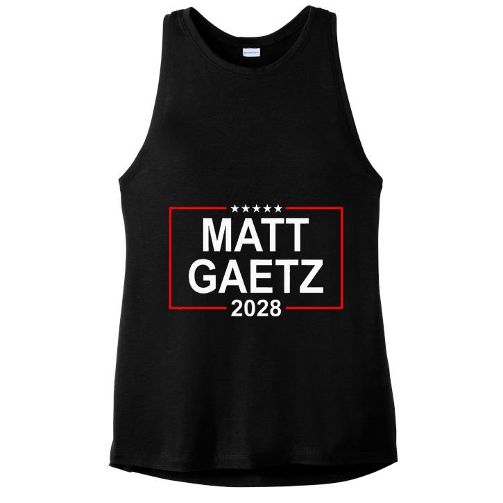 Matt Gaetz 2028 Presidential Election Usa Flag Republican Ladies PosiCharge Tri-Blend Wicking Tank