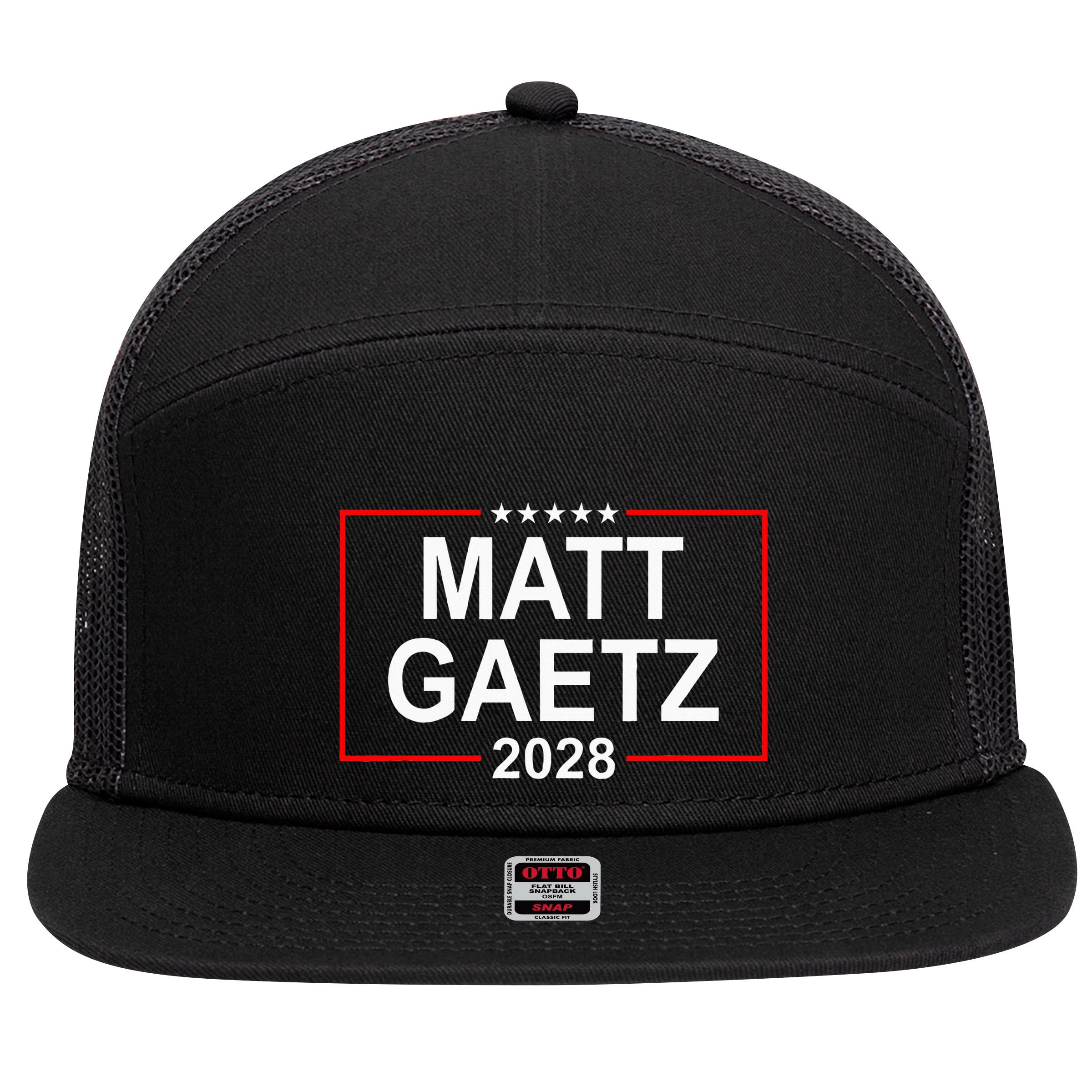 Matt Gaetz 2028 Presidential Election Usa Flag Republican 7 Panel Mesh Trucker Snapback Hat