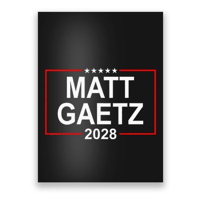 Matt Gaetz 2028 Presidential Election Usa Flag Republican Poster