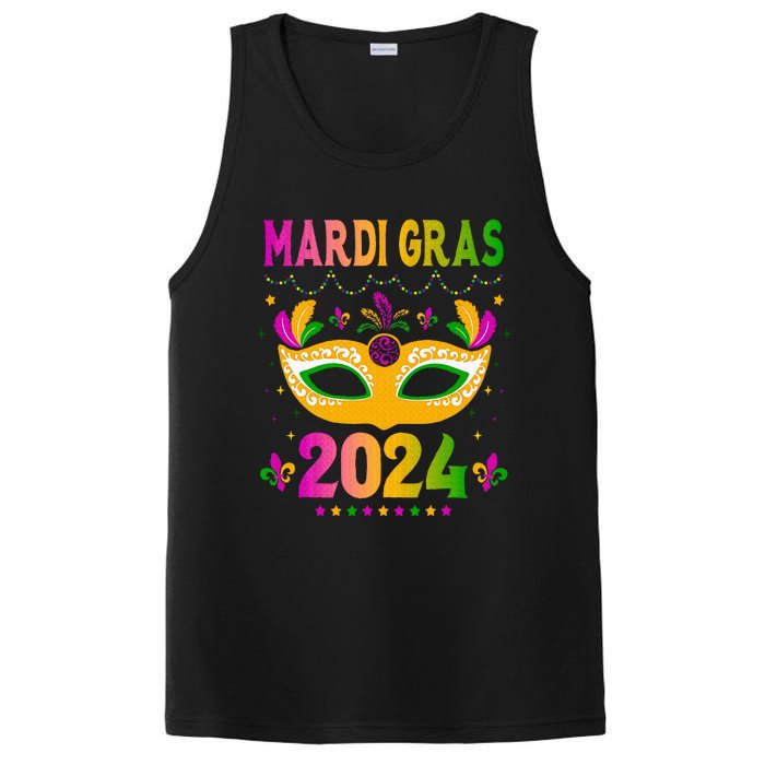 Mardi Gras 2024 Funny Mardi Gras Mask Costume PosiCharge Competitor Tank