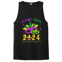 Mardi Gras 2024 Mask Fleur De Lys Beads Nola Carnival Party PosiCharge Competitor Tank