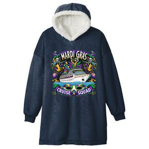 Mardi Gras 2025 Cruise Squad Family Matching Group Hooded Wearable Blanket