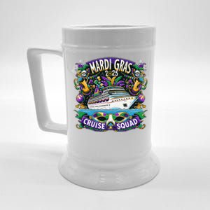 Mardi Gras 2025 Cruise Squad Family Matching Group Beer Stein