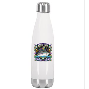 Mardi Gras 2025 Cruise Squad Family Matching Group Stainless Steel Insulated Water Bottle