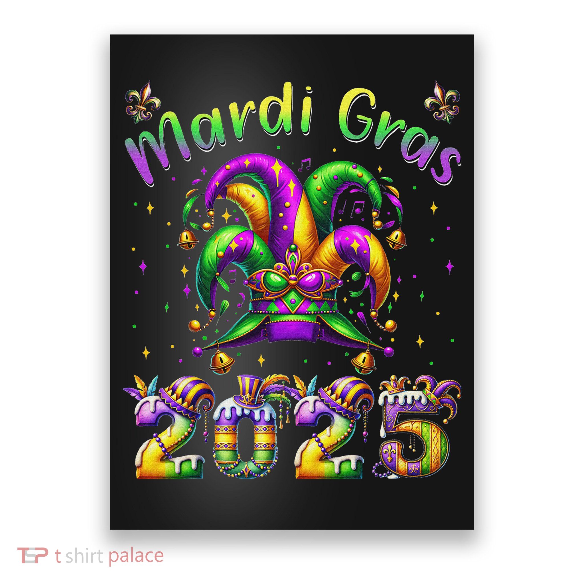 Mardi Gras 2025 Jester Outfit Poster