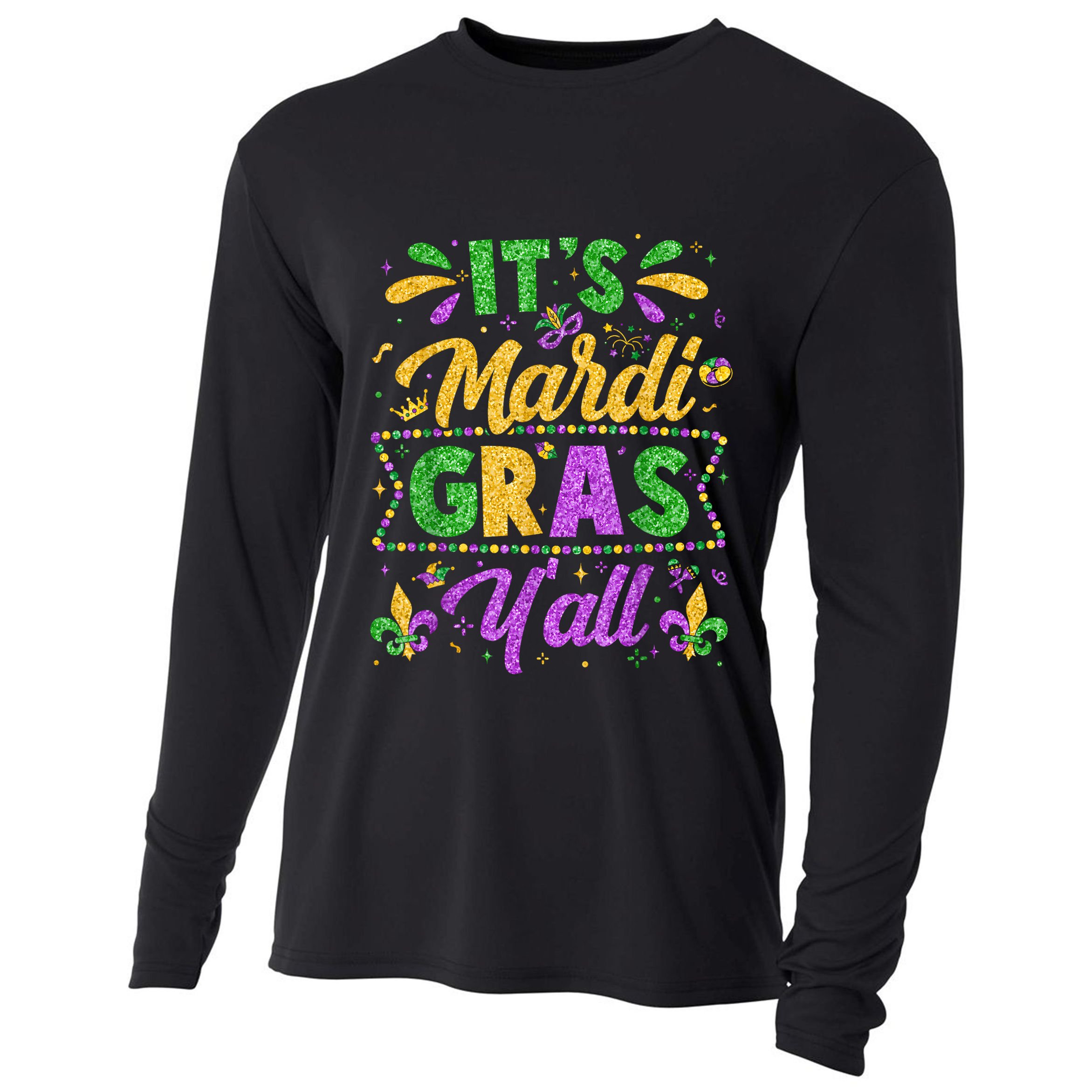 Mardi Gras 2025 ItS Mardi Gras YAll Cooling Performance Long Sleeve Crew
