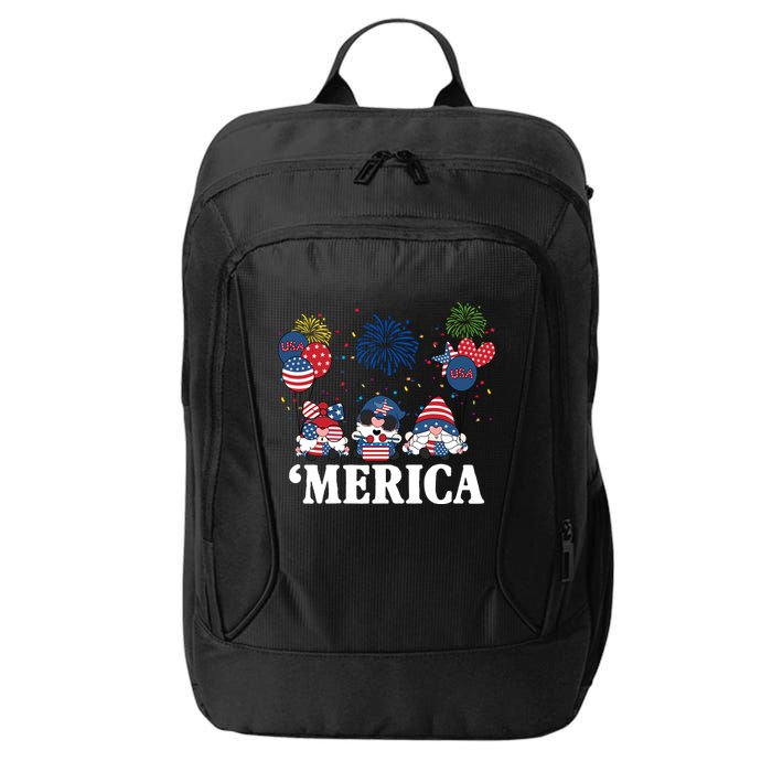 Merica Gnome 4th Of July Celebration City Backpack