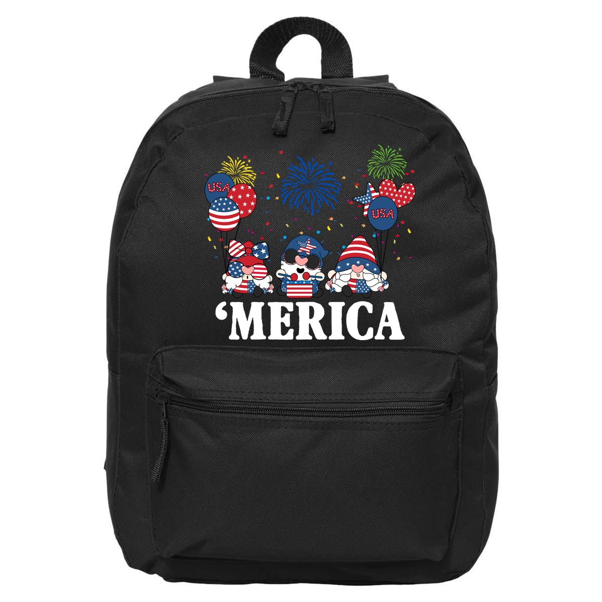 Merica Gnome 4th Of July Celebration 16 in Basic Backpack
