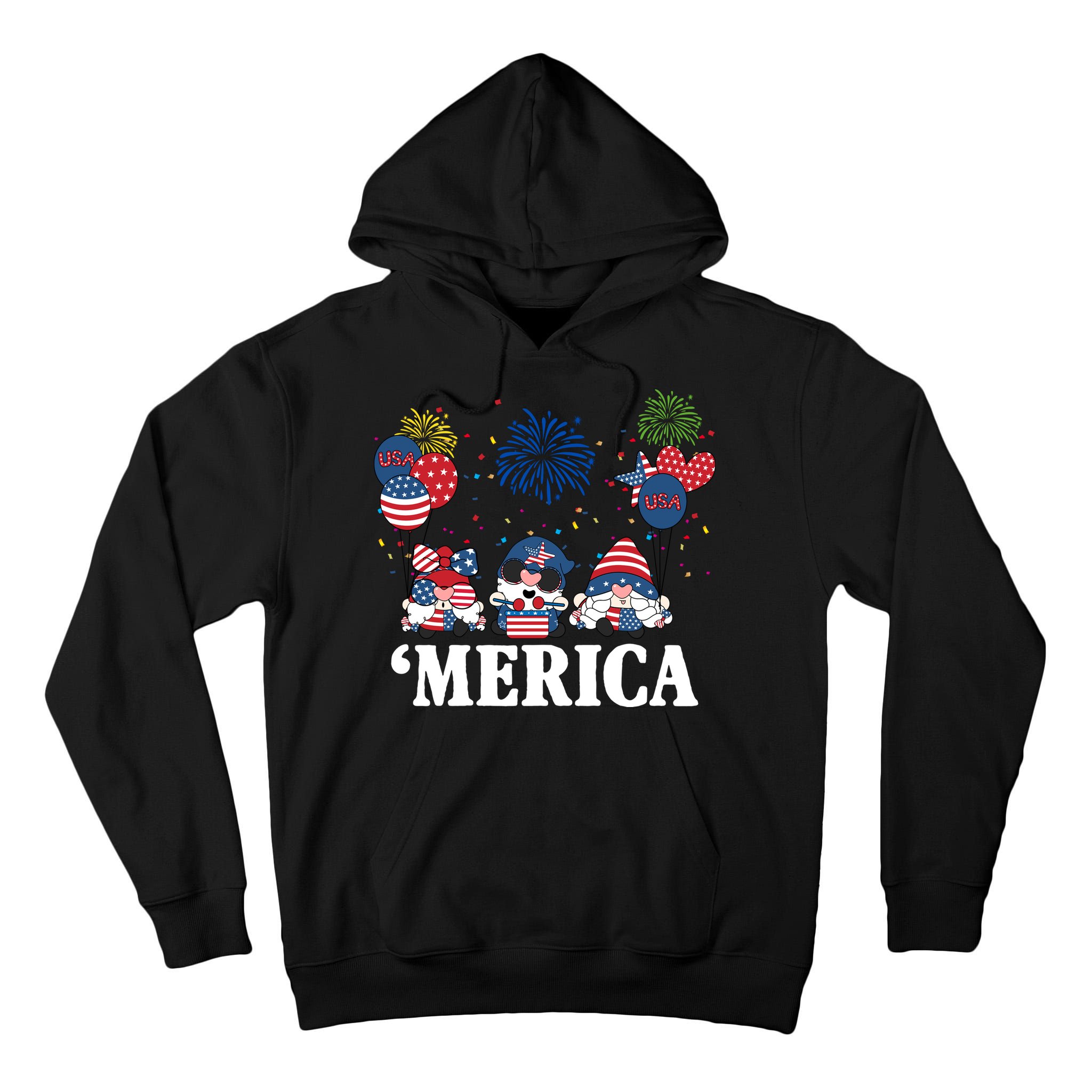 Merica Gnome 4th Of July Celebration Tall Hoodie