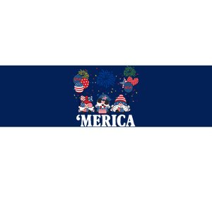 Merica Gnome 4th Of July Celebration Bumper Sticker