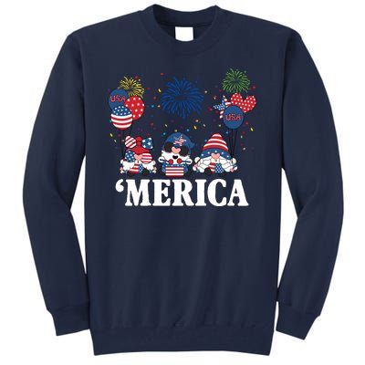 Merica Gnome 4th Of July Celebration Tall Sweatshirt