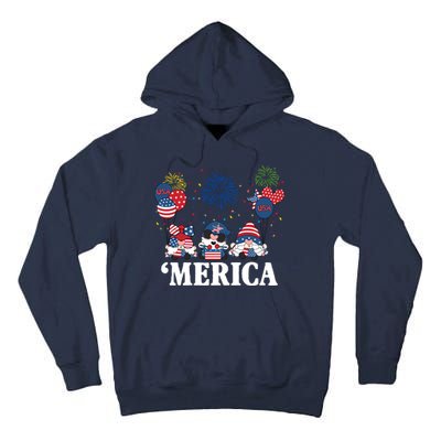 Merica Gnome 4th Of July Celebration Tall Hoodie