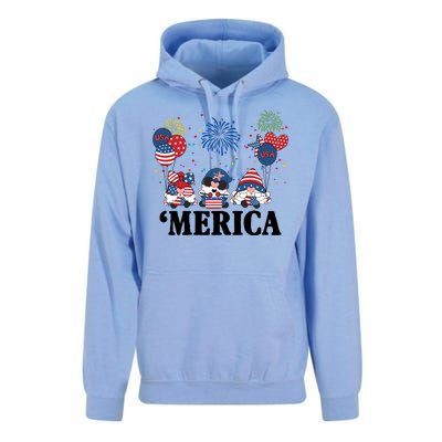 Merica Gnome 4th Of July Celebration Unisex Surf Hoodie