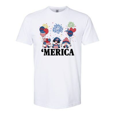 Merica Gnome 4th Of July Celebration Softstyle® CVC T-Shirt