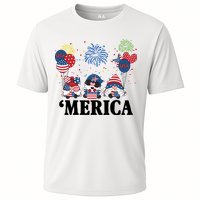 Merica Gnome 4th Of July Celebration Cooling Performance Crew T-Shirt