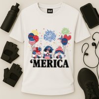 Merica Gnome 4th Of July Celebration Cooling Performance Crew T-Shirt