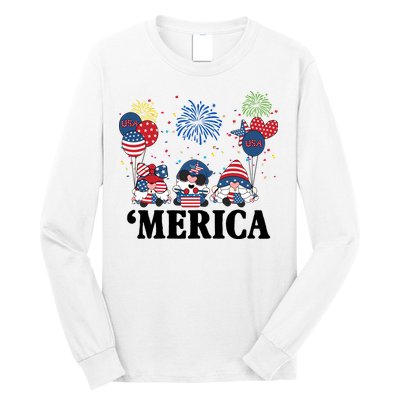 Merica Gnome 4th Of July Celebration Long Sleeve Shirt