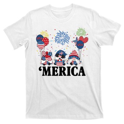 Merica Gnome 4th Of July Celebration T-Shirt