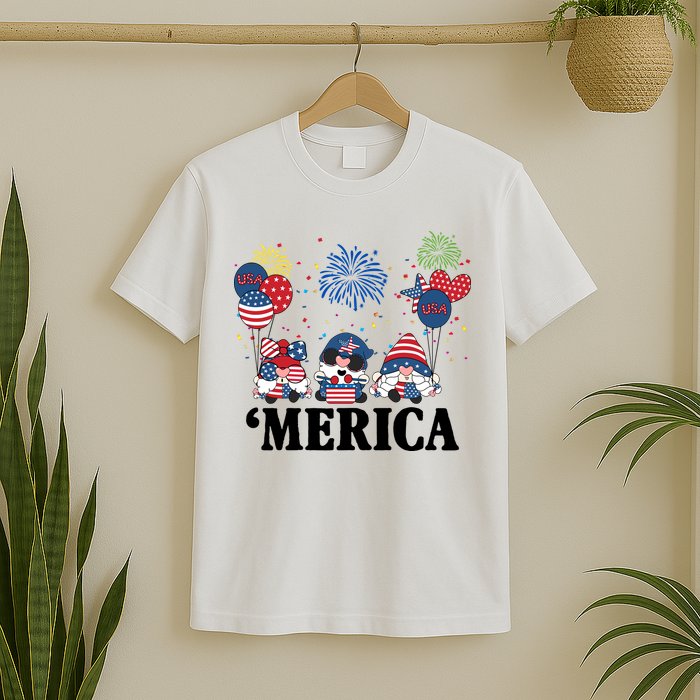 Merica Gnome 4th Of July Celebration T-Shirt