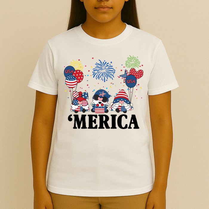 Merica Gnome 4th Of July Celebration T-Shirt