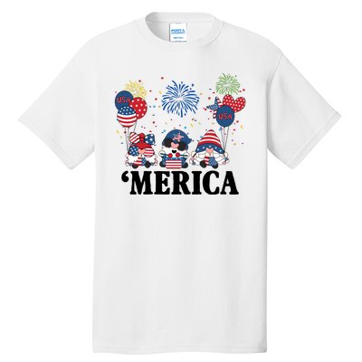 Merica Gnome 4th Of July Celebration Tall T-Shirt