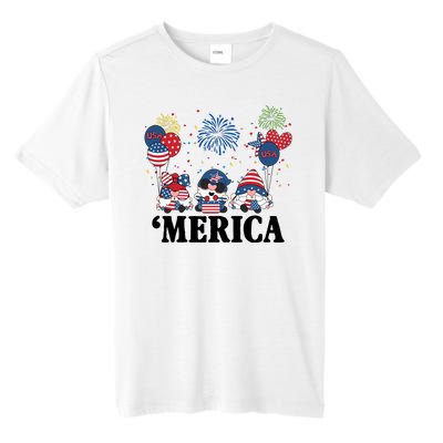 Merica Gnome 4th Of July Celebration Tall Fusion ChromaSoft Performance T-Shirt