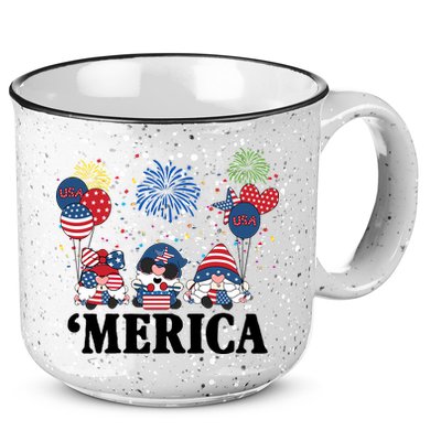 Merica Gnome 4th Of July Celebration 15oz Campfire Ceramic Mug