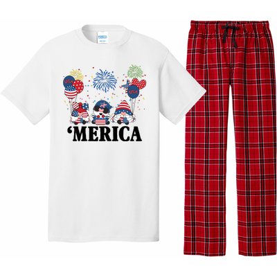 Merica Gnome 4th Of July Celebration Pajama Set