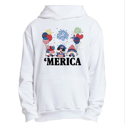 Merica Gnome 4th Of July Celebration Urban Pullover Hoodie