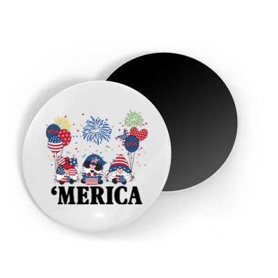 Merica Gnome 4th Of July Celebration Magnet