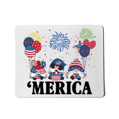 Merica Gnome 4th Of July Celebration Mousepad