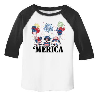 Merica Gnome 4th Of July Celebration Toddler Fine Jersey T-Shirt