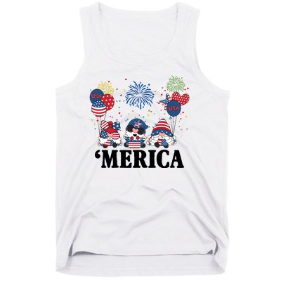 Merica Gnome 4th Of July Celebration Tank Top