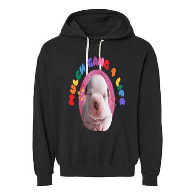 Mulch Gang 4 Life Funny Garment-Dyed Fleece Hoodie
