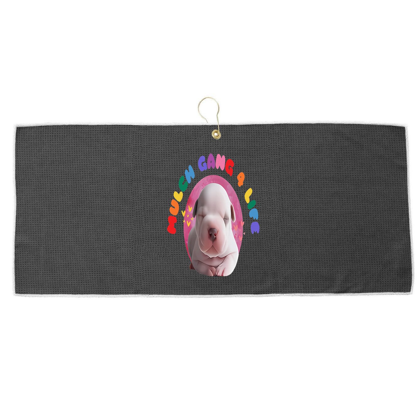 Mulch Gang 4 Life Funny Large Microfiber Waffle Golf Towel