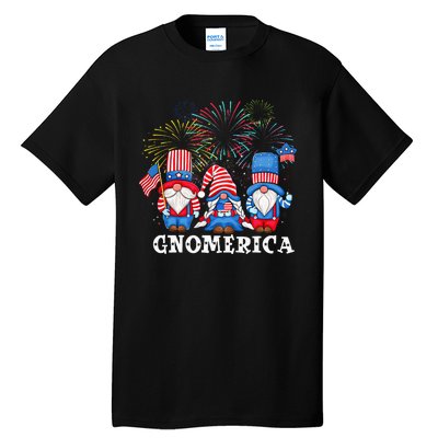 Merica Gnome 4th Of July Funny Patriotic Gnomes American USA Tall T-Shirt