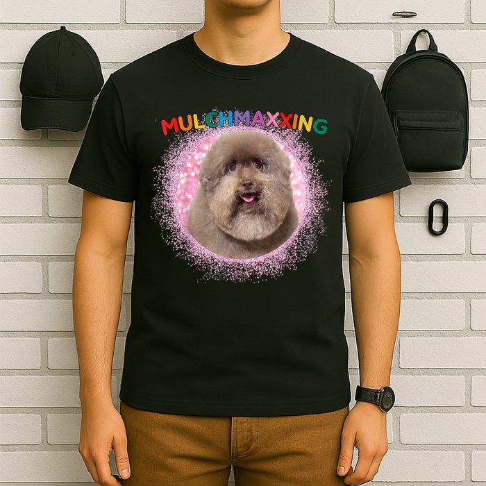 Mulch Gang 4 Life Mulchmaxxing Puppy Dog Meme For Dog Lovers T-Shirt