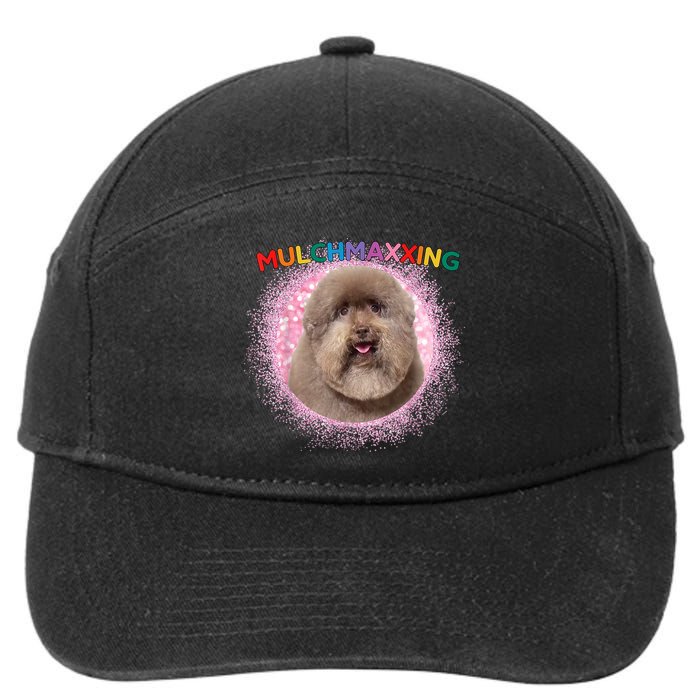 Mulch Gang 4 Life Mulchmaxxing Puppy Dog Meme For Dog Lovers 7-Panel Snapback Hat