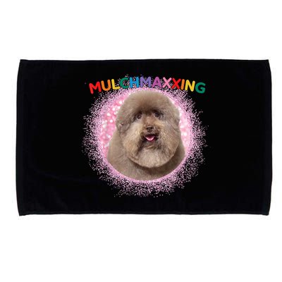 Mulch Gang 4 Life Mulchmaxxing Puppy Dog Meme For Dog Lovers Microfiber Hand Towel