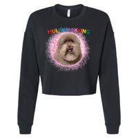 Mulch Gang 4 Life Mulchmaxxing Puppy Dog Meme For Dog Lovers Cropped Pullover Crew
