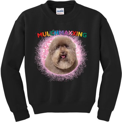 Mulch Gang 4 Life Mulchmaxxing Puppy Dog Meme For Dog Lovers Kids Sweatshirt